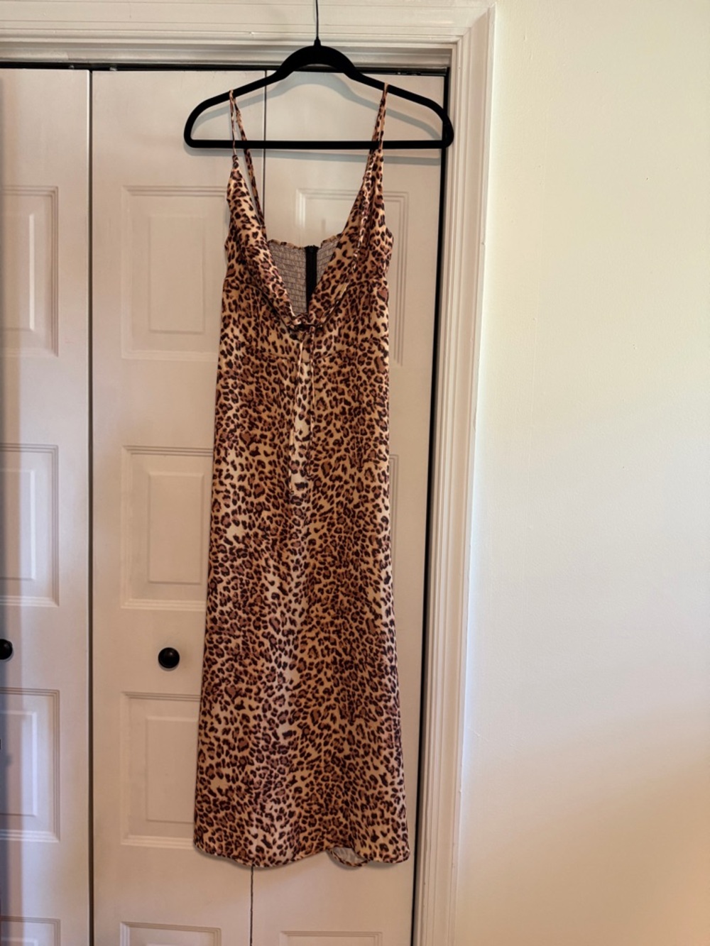 RESA Leopard Print Slip Dress
